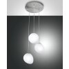 Fabas Luce EVO Pendant Light LED matt nickel, 3-light sources