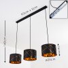 Opatija Pendant Light black, 3-light sources