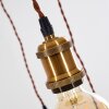 ZAROW Pendant Light brown, brass, 6-light sources