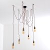 ZAROW Pendant Light brown, brass, 6-light sources