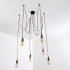 ZAROW Pendant Light brown, brass, 6-light sources