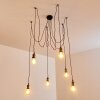 ZAROW Pendant Light brown, brass, 6-light sources