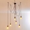 ZAROW Pendant Light brown, brass, 6-light sources