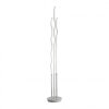 Leuchten-Direkt WAVE floor lamp LED stainless steel, 3-light sources, Remote control