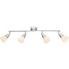 Globo ceiling light chrome, glass, 4-light sources