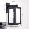 TIEVA outdoor wall light black, 1-light source