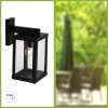 TIEVA outdoor wall light black, 1-light source
