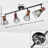 ERRESTED Ceiling Light Dark wood, black, 4-light sources