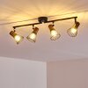 ERRESTED Ceiling Light Dark wood, black, 4-light sources