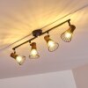 ERRESTED Ceiling Light Dark wood, black, 4-light sources