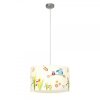 Brilliant Birds pendant light colourful, white, 1-light source