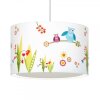 Brilliant Birds pendant light colourful, white, 1-light source
