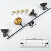 NEIDEN Ceiling light black-gold, 4-light sources