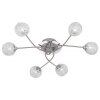 Paul Neuhaus WOMBLE Ceiling Light stainless steel, 6-light sources