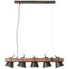 Pendant Light Brilliant Plow Dark wood, black, 5-light sources