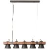 Pendant Light Brilliant Plow Dark wood, black, 5-light sources