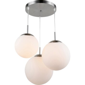 Globo JOEL Pendant Light matt nickel, 3-light sources