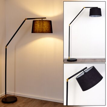 KONGAKUT Floor Lamp gold, black, 1-light source