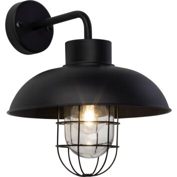 Brilliant PORTLAND outdoor wall light black, 1-light source