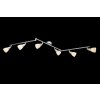 Globo ceiling light chrome, glass, 6-light sources