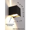 Helestra SIRI 44 wall light LED black, 2-light sources