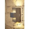Konstsmide MONZA outdoor wall light LED stainless steel, 2-light sources