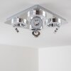 Lakeshore ceiling light LED chrome, 8-light sources