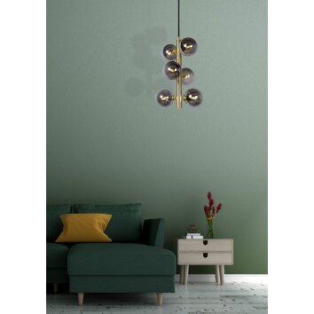 Lucide TYCHO Pendant Light gold, 6-light sources