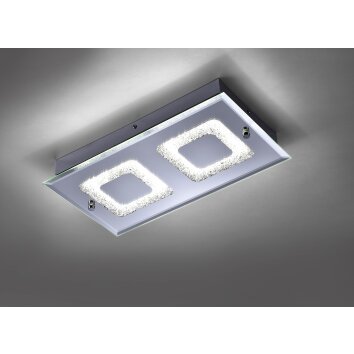Leuchten Direkt LISA ceiling light LED chrome, 2-light sources