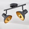 NEIDEN ceiling spotlight black-gold, 2-light sources