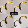REZAT Pendant Light LED black-gold, 6-light sources