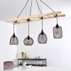 Canazei Pendant Light Light wood, black, 4-light sources