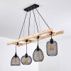 Canazei Pendant Light Light wood, black, 4-light sources