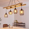 Canazei Pendant Light Light wood, black, 4-light sources