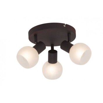 Brilliant GABON round spotlight brown, 3-light sources