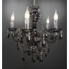 Reality Delhi chandelier black, 5-light sources