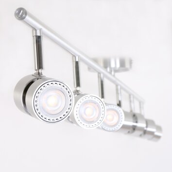 Steinhauer NATASJA Ceiling Light LED stainless steel, 6-light sources
