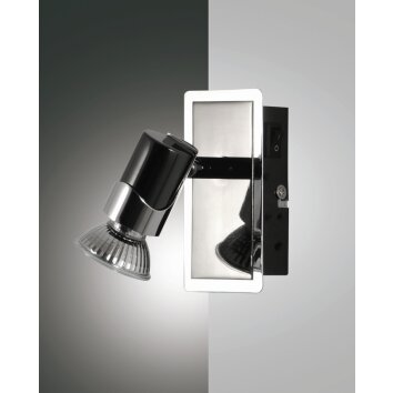 Fabas Luce ALICE Ceiling light chrome, black, 1-light source