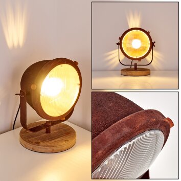 Table Lamp Glostrup brown, rust-coloured, 1-light source