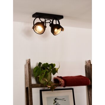 Lucide CICLETA Ceiling Spotlight black, 2-light sources