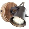 Spotlight Brilliant Seed Dark wood, black, 1-light source