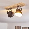 SVANFOLK Ceiling Light brown, black, white, 2-light sources