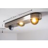 Granada ceiling light LED matt nickel, 3-light sources