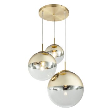 Globo VARUS Pendant Light gold, 3-light sources
