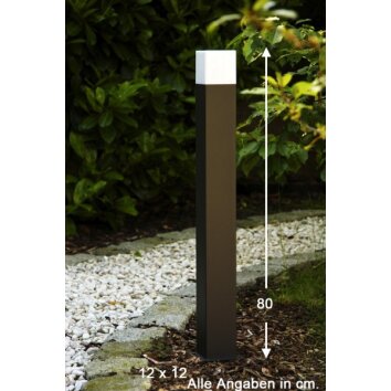 Trio HUDSON outdoor floor lamp black, 1-light source