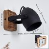 VANUATU Wall Light brown, black, 1-light source