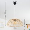 MONGOLEI Pendant Light Dark wood, black, 1-light source