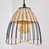 SHALO Pendant Light Dark wood, black, 4-light sources
