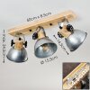 ORNY Ceiling Light brown, galvanized, 3-light sources