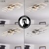 CHEKA Ceiling Light LED aluminium, 4-light sources